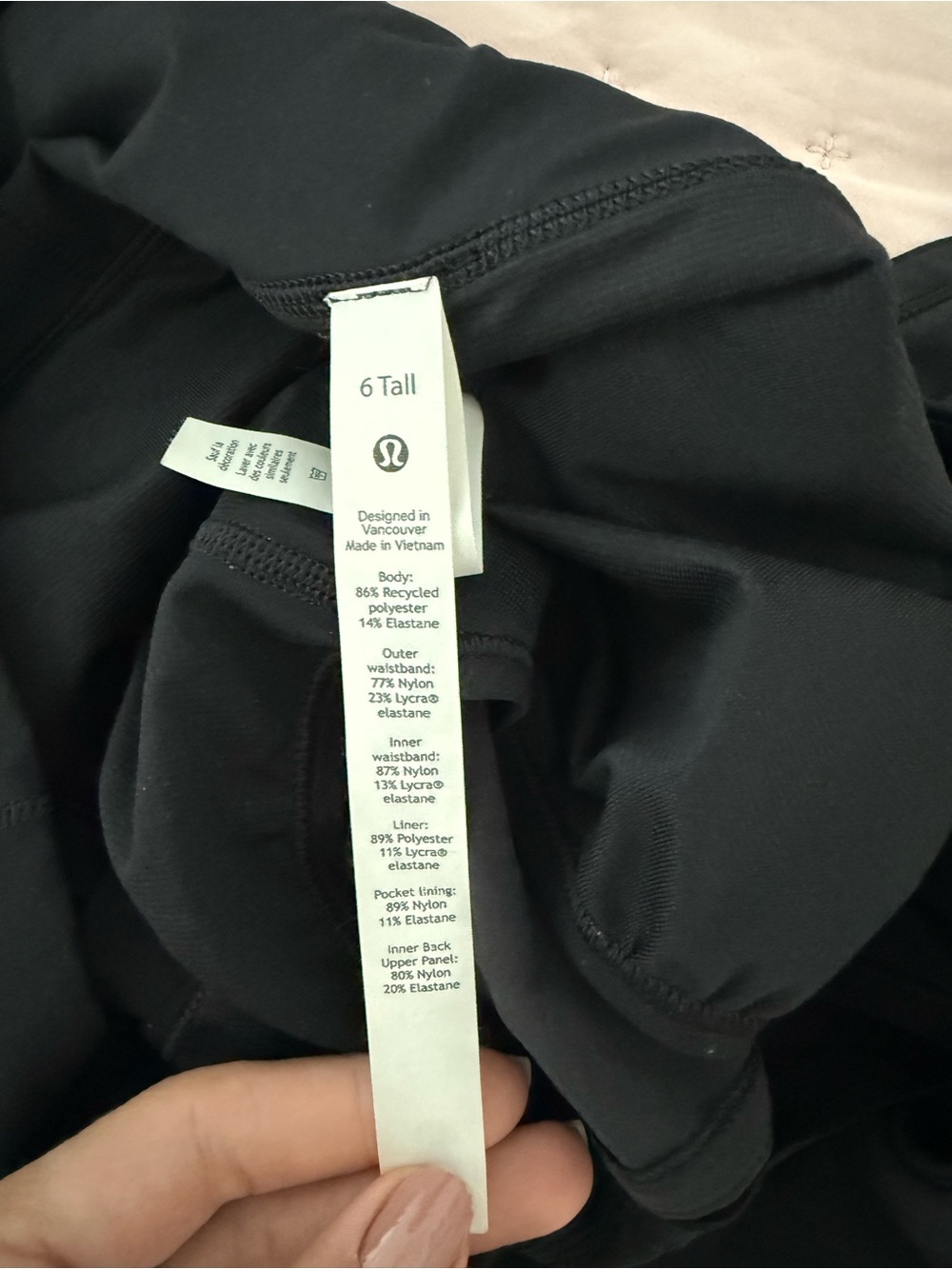 lululemon athletica Black Athletic Shorts - size 6 Tall